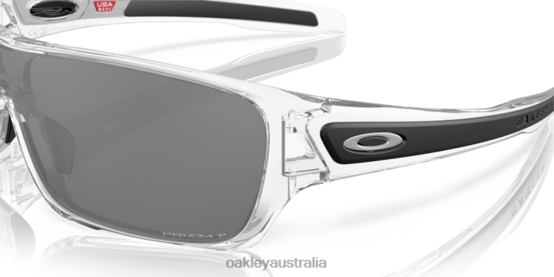 Turbine Rotor Prizm Black Polarized Lenses, Polished Clear Frame Oakley2ZJX158