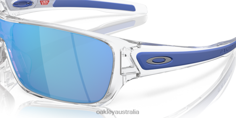 Turbine Rotor Sapphire Iridium Lenses, Polished Clear Frame Oakley2ZJX156