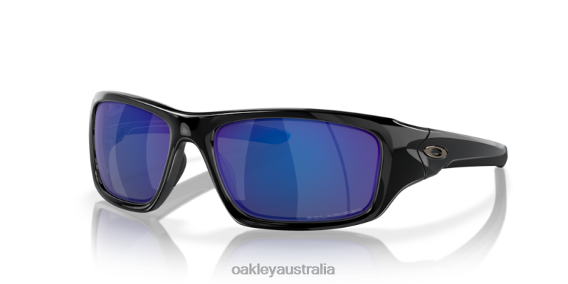 Valve Deep Blue Iridium Polarized Lenses, Polished Black Frame Oakley2ZJX777