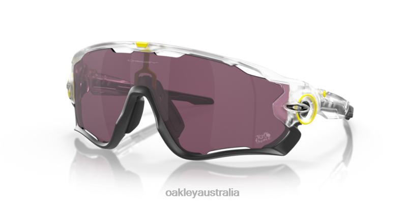 2022 Tour De France Jawbreaker Prizm Road Black Lenses, Matte Clear Frame Oakley2ZJX882 - Click Image to Close