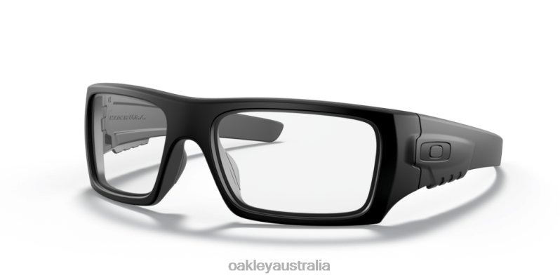 Det Cord Industrial - Safety Glass Clear Lenses, Matte Black Frame Oakley2ZJX477 - Click Image to Close