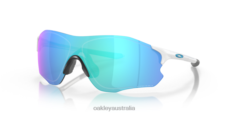 EVZero Path (Low Bridge Fit) Prizm Sapphire Lenses, Polished White Frame Oakley2ZJX888