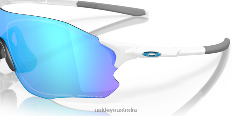 EVZero Path (Low Bridge Fit) Prizm Sapphire Lenses, Polished White Frame Oakley2ZJX888