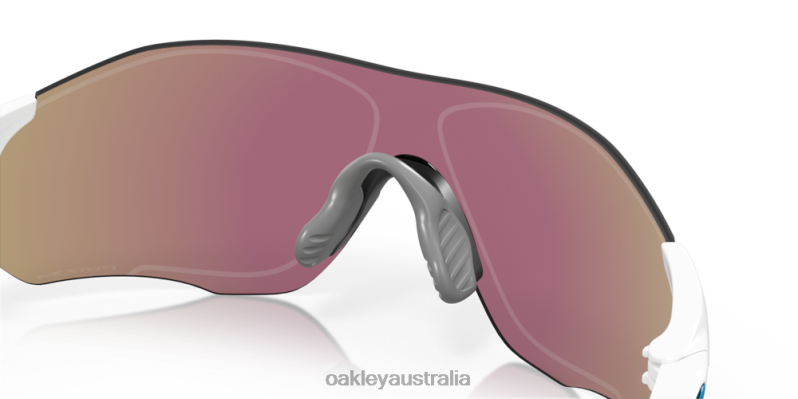 EVZero Path (Low Bridge Fit) Prizm Sapphire Lenses, Polished White Frame Oakley2ZJX888