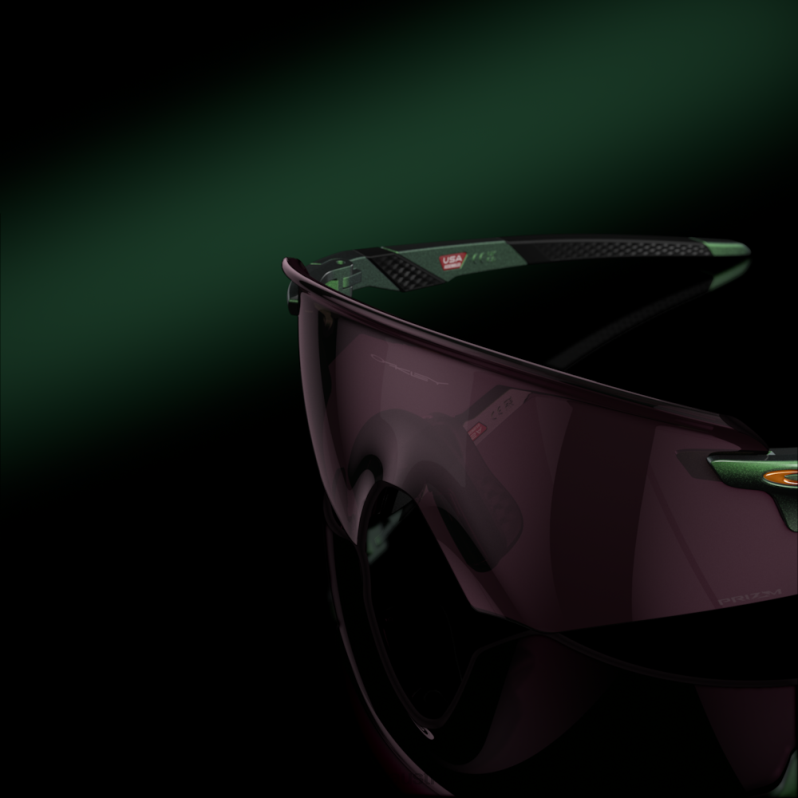 Encoder (Low Bridge Fit) Ascend Collection Prizm Road Black Lenses, Spectrum Gamma Green Frame Oakley2ZJX1069