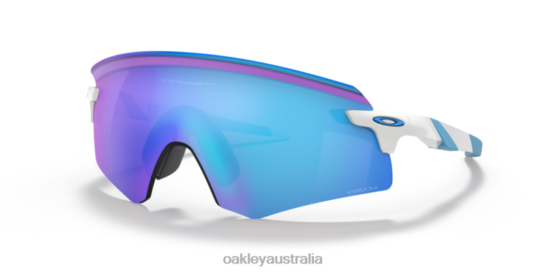 Encoder (Low Bridge Fit) Prizm Sapphire Lenses, Polished White Frame Oakley2ZJX1060