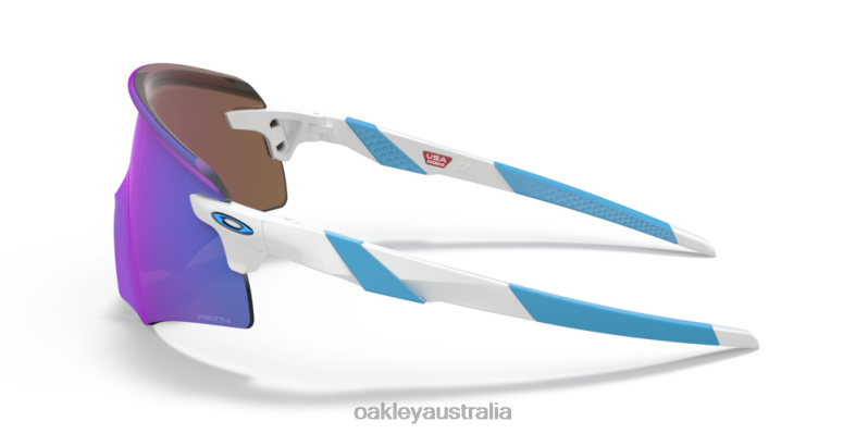 Encoder (Low Bridge Fit) Prizm Sapphire Lenses, Polished White Frame Oakley2ZJX1060