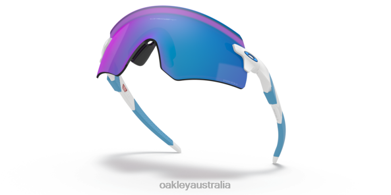 Encoder (Low Bridge Fit) Prizm Sapphire Lenses, Polished White Frame Oakley2ZJX1060
