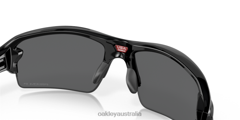 Flak 2.0 (Low Bridge Fit) Prizm Black Polarized Lenses, Polished Black Frame Oakley2ZJX868
