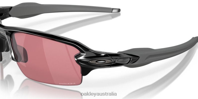 Flak 2.0 (Low Bridge Fit) Prizm Dark Golf Lenses, Polished Black Frame Oakley2ZJX870