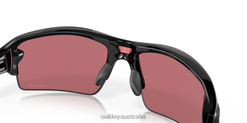 Flak 2.0 (Low Bridge Fit) Prizm Dark Golf Lenses, Polished Black Frame Oakley2ZJX870