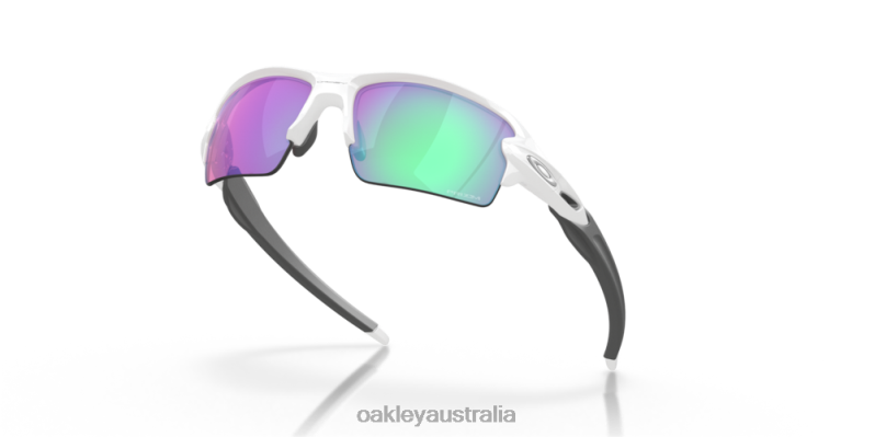 Flak 2.0 (Low Bridge Fit) Prizm Golf Lenses, Polished White Frame Oakley2ZJX864