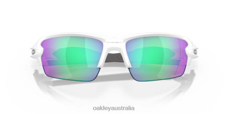 Flak 2.0 (Low Bridge Fit) Prizm Golf Lenses, Polished White Frame Oakley2ZJX864