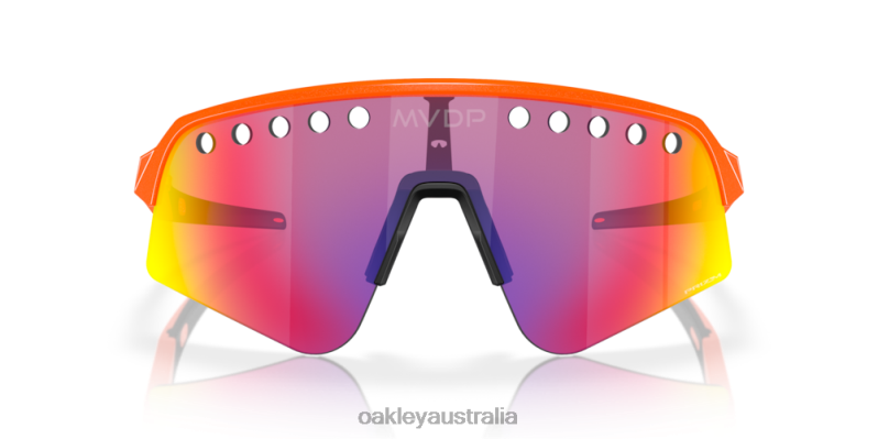 Mathieu Van Der Poel Signature Series Sutro Lite Sweep Prizm Road Lenses, Orange Sparkle Frame Oakley2ZJX1017