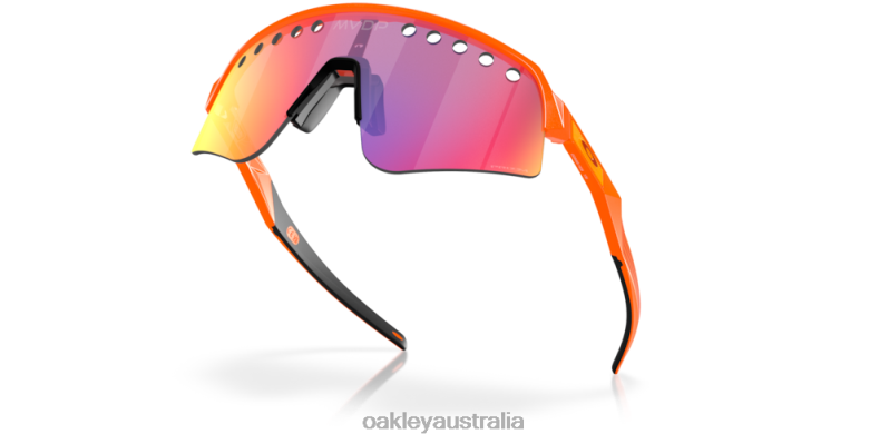 Mathieu Van Der Poel Signature Series Sutro Lite Sweep Prizm Road Lenses, Orange Sparkle Frame Oakley2ZJX1017