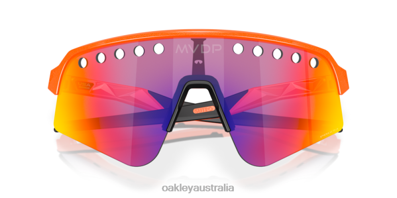 Mathieu Van Der Poel Signature Series Sutro Lite Sweep Prizm Road Lenses, Orange Sparkle Frame Oakley2ZJX1017