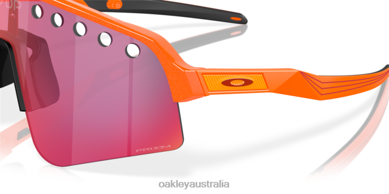 Mathieu Van Der Poel Signature Series Sutro Lite Sweep Prizm Road Lenses, Orange Sparkle Frame Oakley2ZJX1017