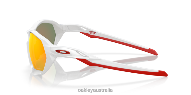 Plazma (Low Bridge Fit) Prizm Ruby Lenses, Polished White Frame Oakley2ZJX588