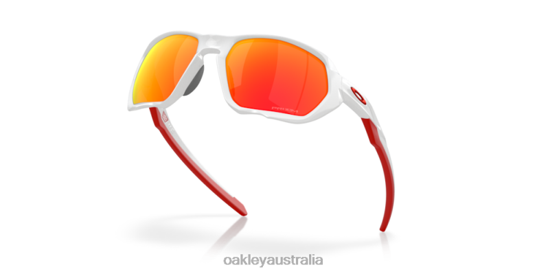 Plazma (Low Bridge Fit) Prizm Ruby Lenses, Polished White Frame Oakley2ZJX588
