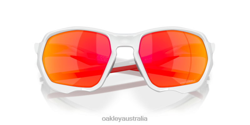 Plazma (Low Bridge Fit) Prizm Ruby Lenses, Polished White Frame Oakley2ZJX588