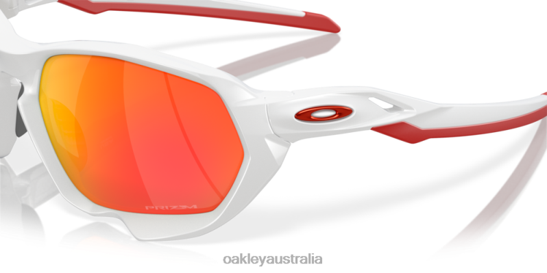 Plazma (Low Bridge Fit) Prizm Ruby Lenses, Polished White Frame Oakley2ZJX588