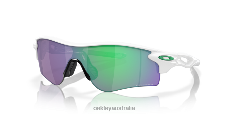 RadarLock Path (Low Bridge Fit) Prizm Jade Lenses, Polished White Frame Oakley2ZJX707