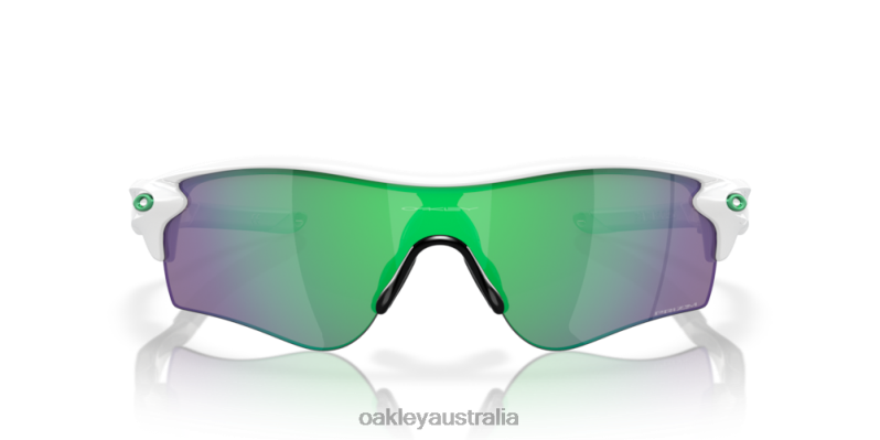RadarLock Path (Low Bridge Fit) Prizm Jade Lenses, Polished White Frame Oakley2ZJX707