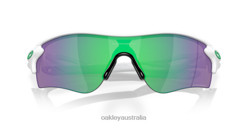 RadarLock Path (Low Bridge Fit) Prizm Jade Lenses, Polished White Frame Oakley2ZJX707