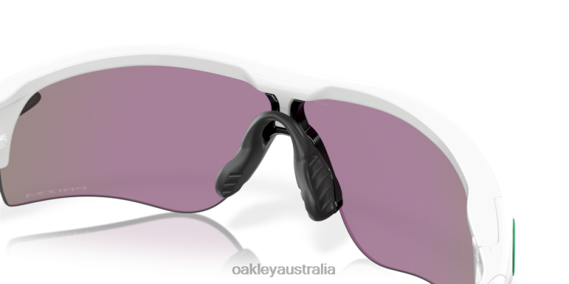 RadarLock Path (Low Bridge Fit) Prizm Jade Lenses, Polished White Frame Oakley2ZJX707