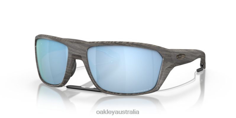 Split Shot Woodgrain Collection Prizm Deep Water Polarized Lenses, Woodgrain Frame Oakley2ZJX300