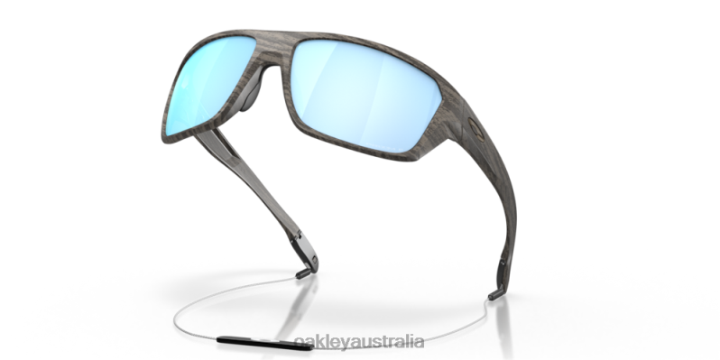 Split Shot Woodgrain Collection Prizm Deep Water Polarized Lenses, Woodgrain Frame Oakley2ZJX300