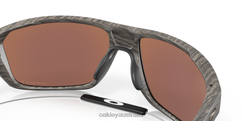 Split Shot Woodgrain Collection Prizm Deep Water Polarized Lenses, Woodgrain Frame Oakley2ZJX300