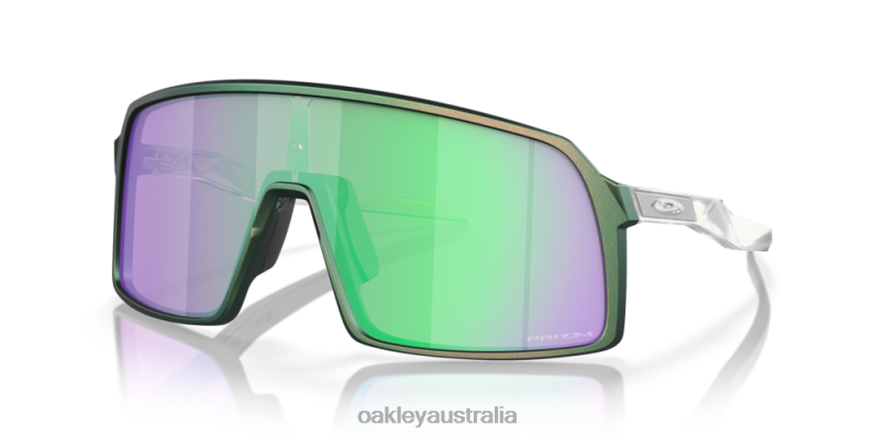 Sutro Discover Collection Prizm Road Jade Lenses, Matte Silver Green Colorshift Frame Oakley2ZJX245 - Click Image to Close