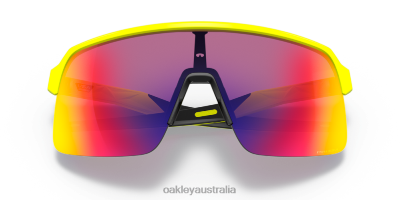 Sutro Lite (Low Bridge Fit) Neon Yellow Collection Prizm Road Lenses, Tennis Ball Yellow Frame Oakley2ZJX995
