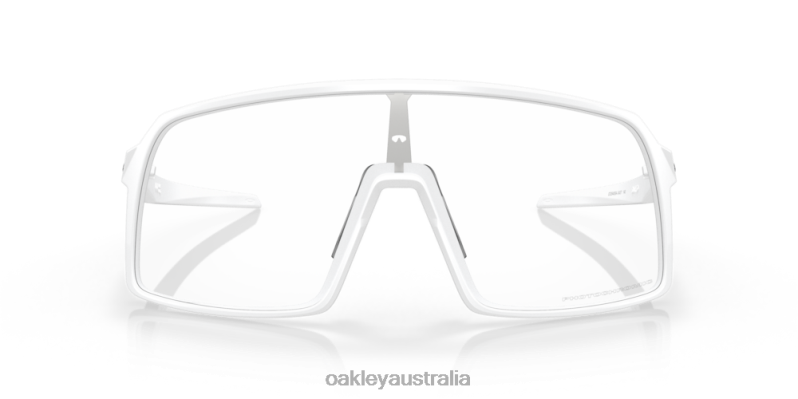 Sutro (Low Bridge Fit) Clear To Black Iridium Photochromic Lenses, Matte White Frame Oakley2ZJX476