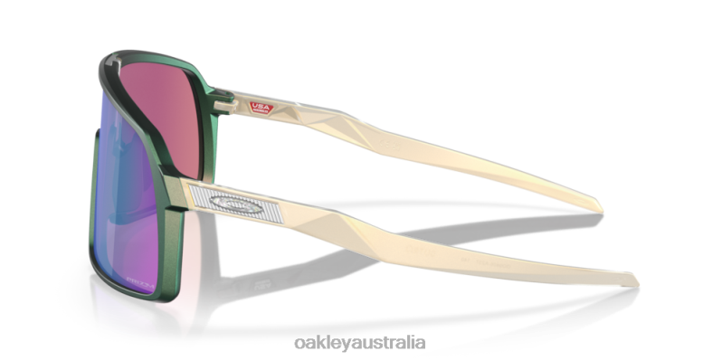 Sutro (Low Bridge Fit) Discover Collection Prizm Road Jade Lenses, Matte Silver Green Colorshift Frame Oakley2ZJX927