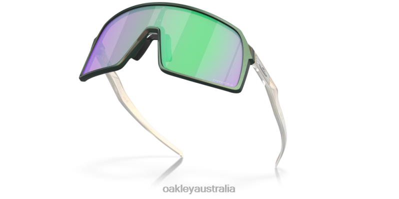 Sutro (Low Bridge Fit) Discover Collection Prizm Road Jade Lenses, Matte Silver Green Colorshift Frame Oakley2ZJX927