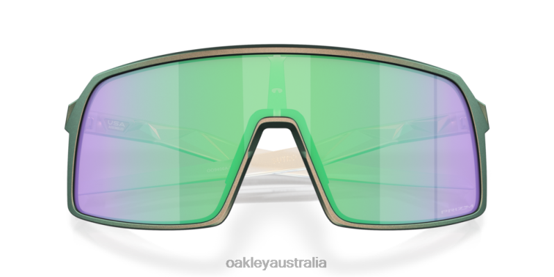 Sutro (Low Bridge Fit) Discover Collection Prizm Road Jade Lenses, Matte Silver Green Colorshift Frame Oakley2ZJX927