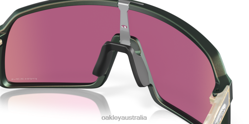 Sutro (Low Bridge Fit) Discover Collection Prizm Road Jade Lenses, Matte Silver Green Colorshift Frame Oakley2ZJX927