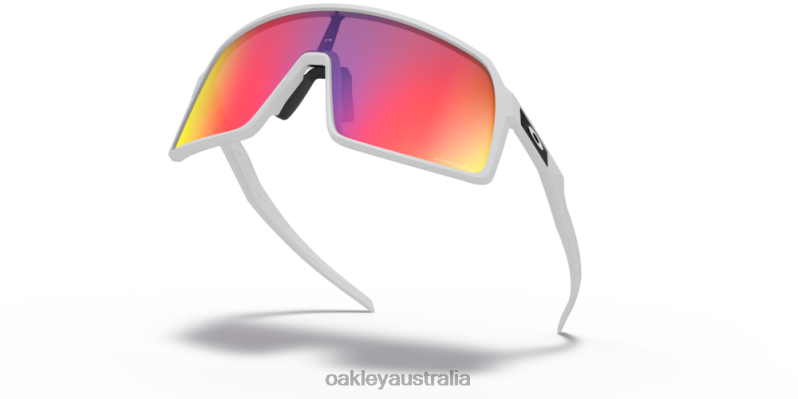 Sutro (Low Bridge Fit) Prizm Road Lenses, Matte White Frame Oakley2ZJX467